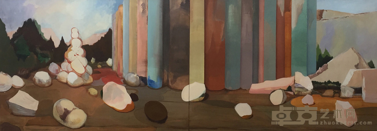 《采石场》 徐大卫 180x500cm 2019年 布面丙烯
