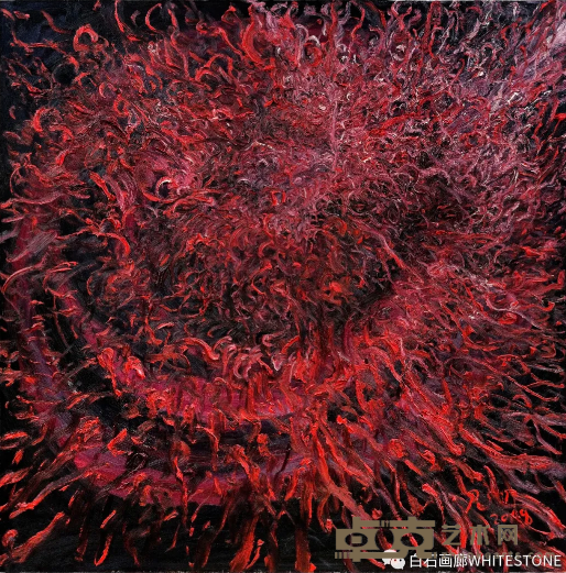 《无动自由·化心No.1》 任思鸿 200.2x200.2cm 2018年 油画画布