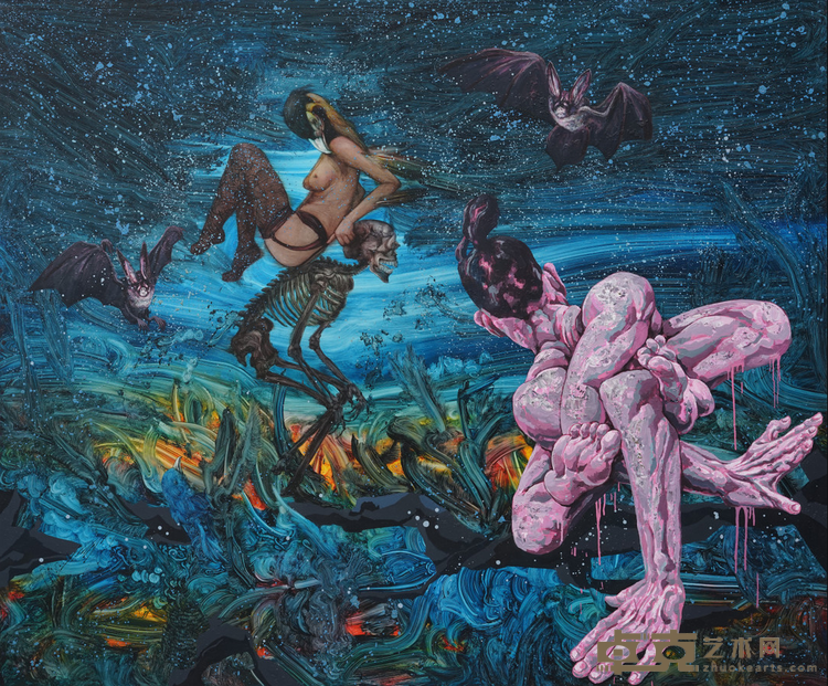 《一路同行》 孟涛 300cmx250cm 2019 布上油画