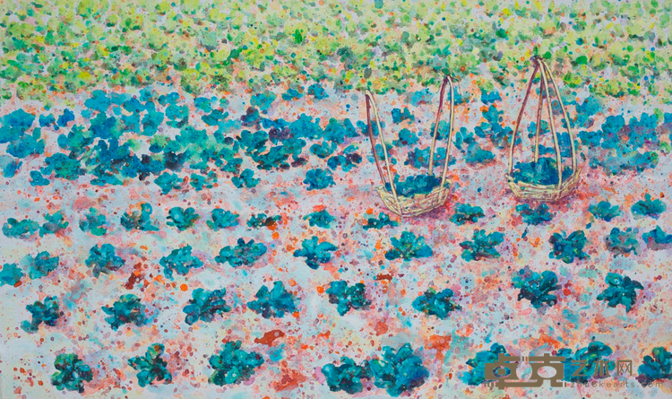 《农事诗：雨水2011》 陈玲洁 60×100cm 2012 布面丙烯、油画