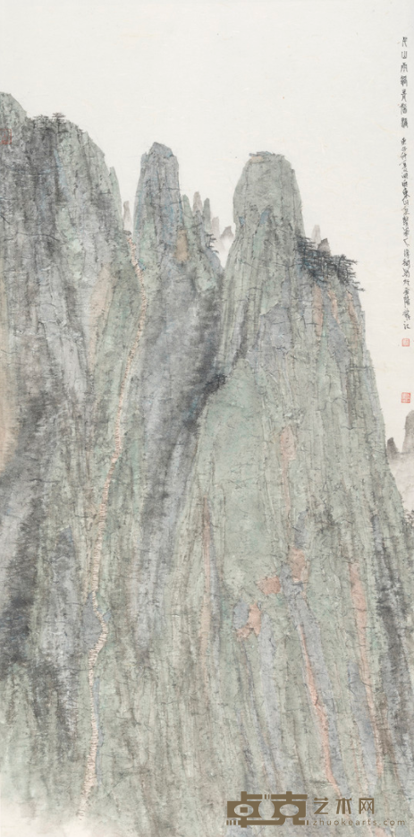 千山雨过青犹滴 徐钢 120x60cm 2020 纸本设色