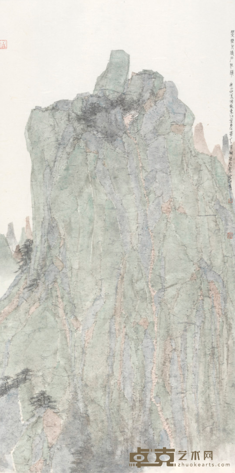 翠壁千寻石作梯 徐钢 120x60cm 2020 纸本设色