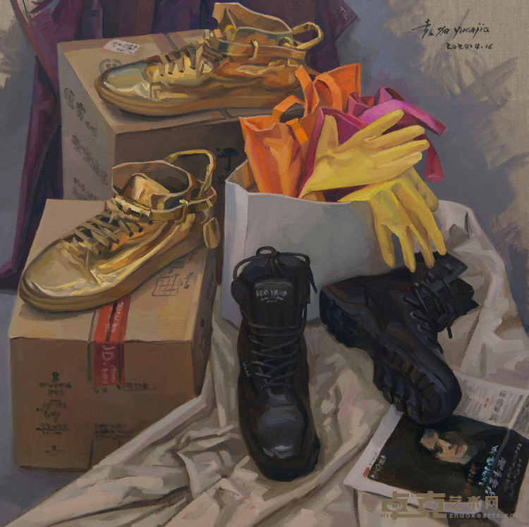 黑金 袁加 80cm×80cm 2020 布面油画