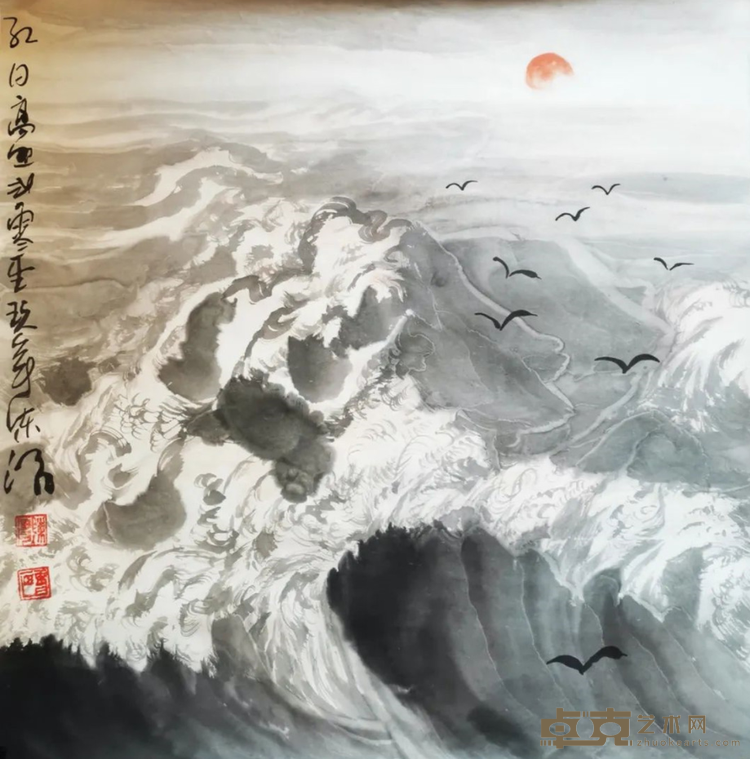 《红日高照》 陈渭 80x100cm 纸本水墨