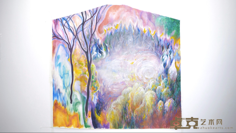 若梦 愿长醉不醒 惜童Arolikya 120x129cm 2019 纸本综合材料