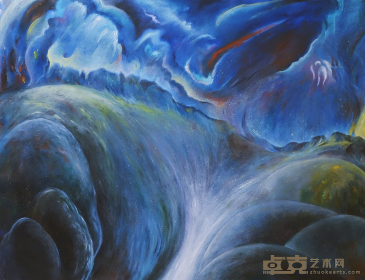 《郊外的晚上》 惜童Arolikya 97x127cm 2020 纸本综合材料