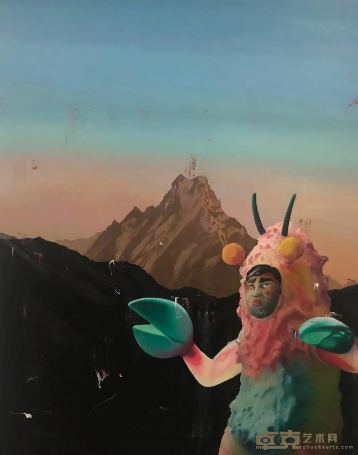 《童话-白领俠 Fairy Tale-White Collar Man》 张钊瀛 136x170cm 2018年 布面油画 Oil on canvas