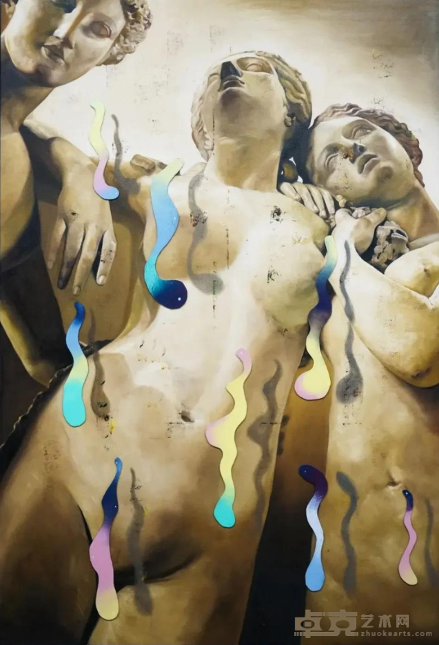 《角色-三女神 Role-The Goddesses 》 张钊瀛 110x160cm  2019年 布面油画 Oil on canvas