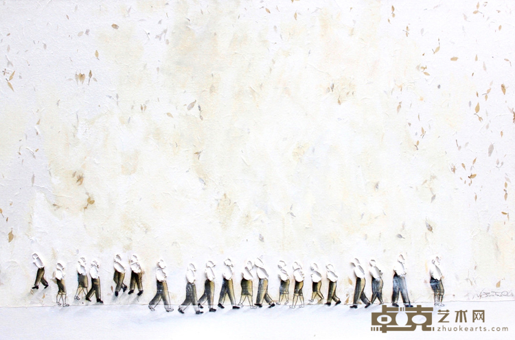 《CROWD 人群》 布面油画 2011 沙沃•帕斯特雷洛