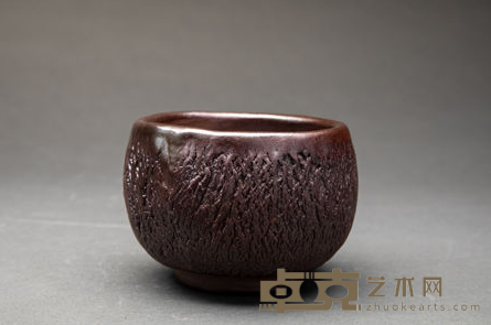当代 张驷 柴烧紫金态 茶道碗 张驷 直径10cm，高8cm，底径6cm 2020 柴烧陶艺