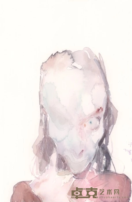 《他们10》 曾朴 26x18cm 2018 纸本水彩