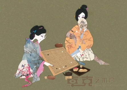 《对弈》 笠夫 53x54cm 2020