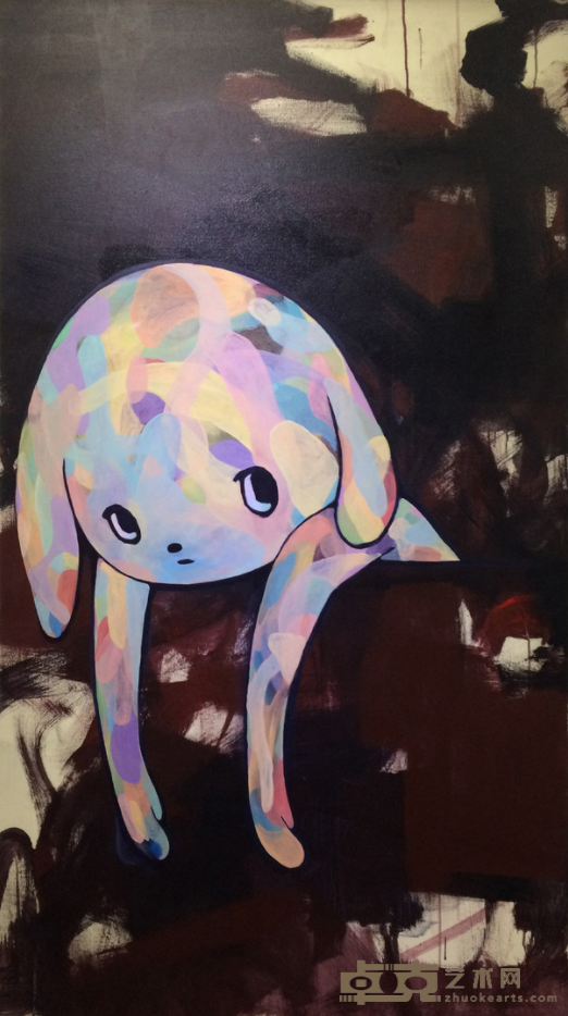 《Can't move》 小林 麻衣子 Maiko KOBAYASHI 180x90x4cm 2018年 Acrylic on Canvas