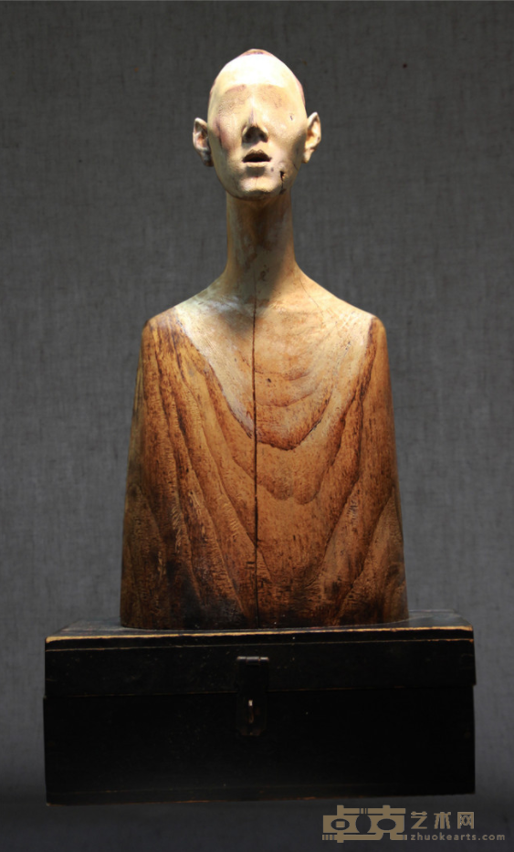 《听》 吕学晶 53x28x18cm 2017年 木