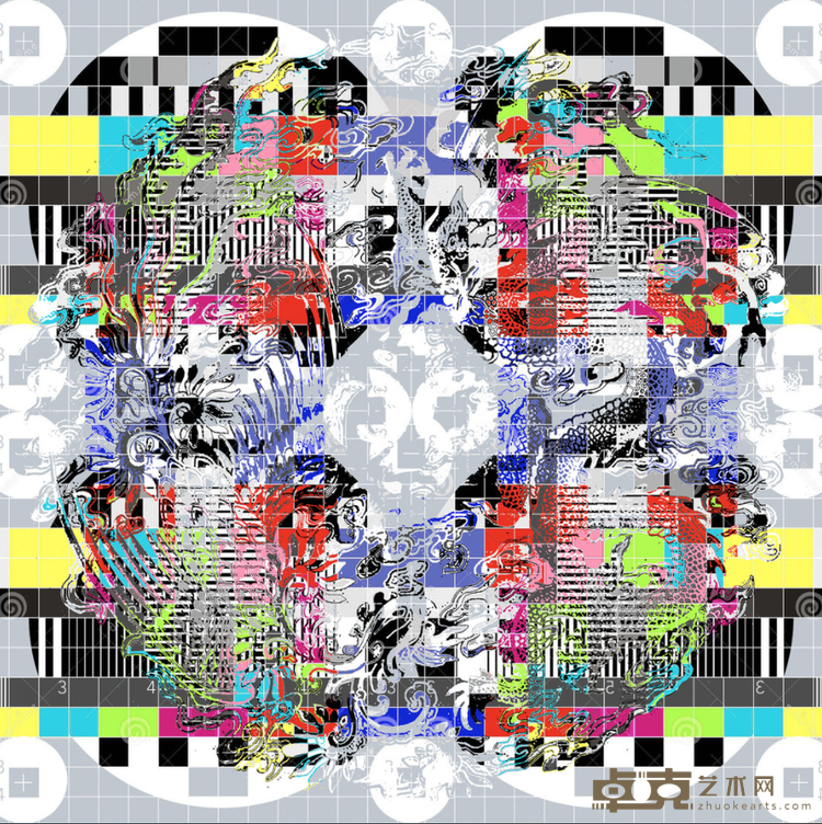 SUOI·TI·PORP 徐振邦 150x150cm 2017 布面综合材料