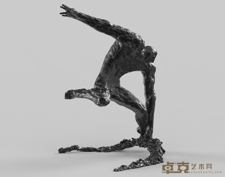 《勇立潮头》 陈宏践 200x150x140cm 2019年 不锈钢铸造