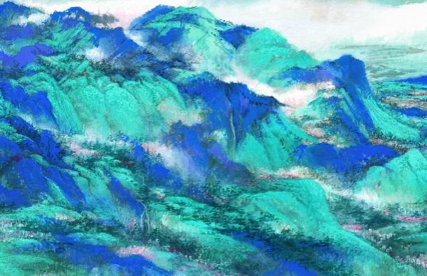 萧海春，《春江入海》长卷中的庐山部分（非展品）