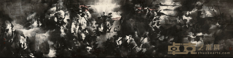 《水墨山水》 童和平 248.5x61.8cm 2020年
