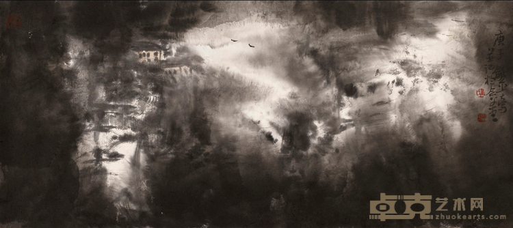 《水墨山水》 童和平 183.3x51cm 2020年