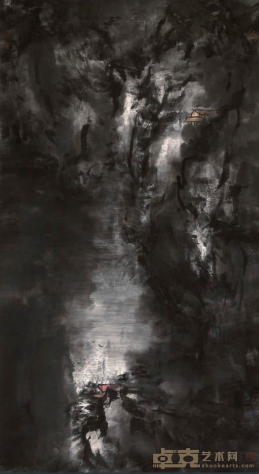 《水墨山水》 童和平 180x99cm 2020年