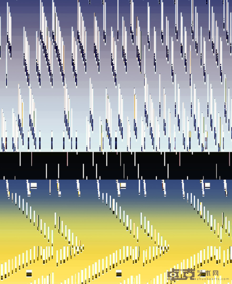 Landscape-2019- No.22 马晟哲 110cm×90cm 2019 宣纸+矿物质颜料艺术微喷+艺术树脂