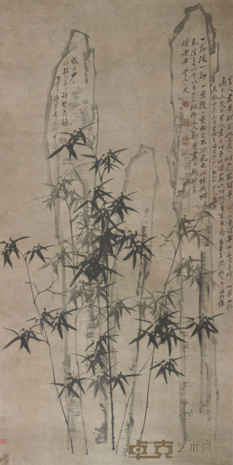 华封三祝图 郑板桥 185*93 立轴