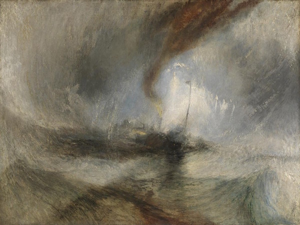 特纳，《暴风雪-汽船驶离港口（Snow Storm - Steam-Boat off a Harbour’s Mouth》，1842年