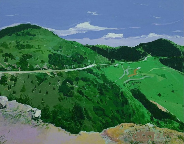 西太行风情•二 张婷 100X80cm 2020年 布面丙烯