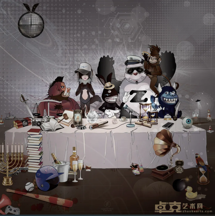 《时间》 之之 100x100x5cm 2010－2020年 收藏级无酸棉纸，金属框，金属背板装裱