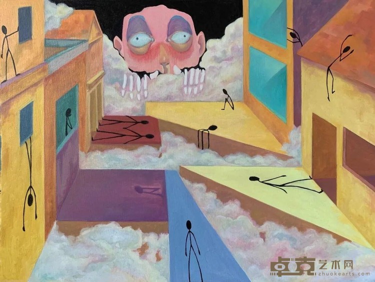 《NoboxNoroadNo.1》 刘何雨玄 60×80cm 2020 布面油画