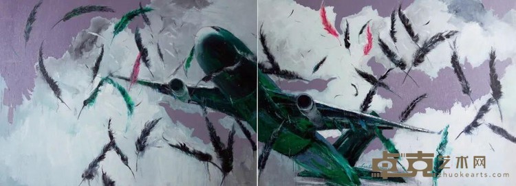 《某航班》 苏丹彧 320x120cm 2014 布面油画