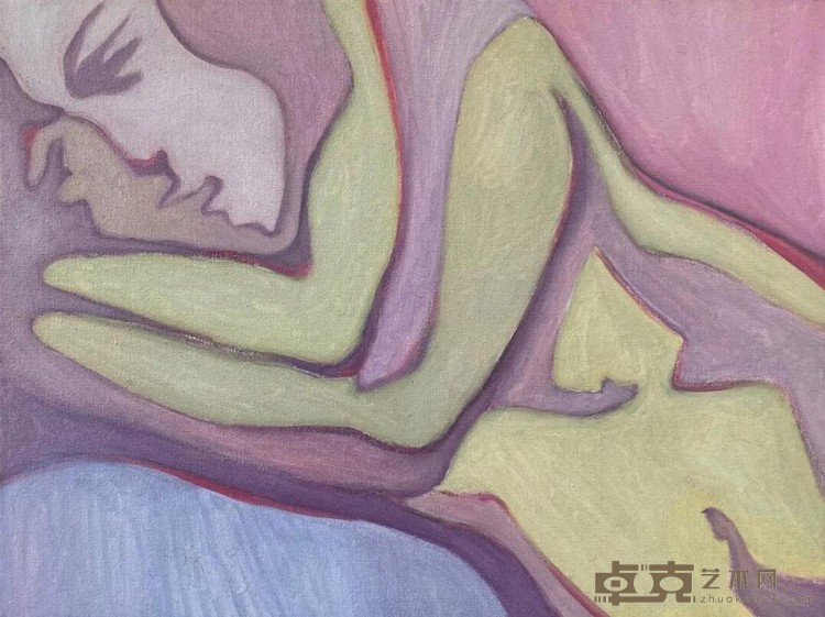 《无所事事3》 刘何雨玄 30x40cm 2020 布面油画