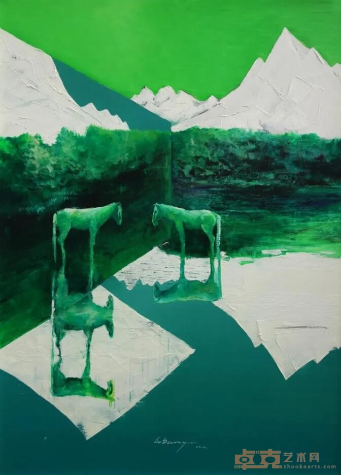 《骏——镜中镜NO.2》 苏丹彧 160x120cm 2014 布面油画