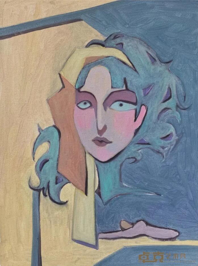 《无所事事1》 刘何雨玄 40x30cm 2020 油画