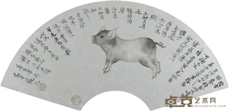 水墨扇面 丘挺 2012年