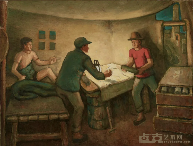 见矿 胡一川 140cm×186cm 1994年 布面油画