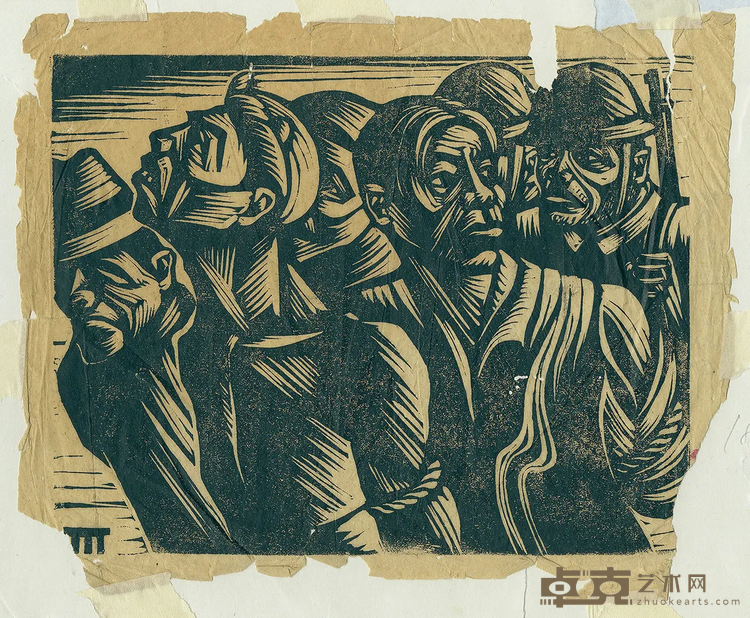 魔鬼手下壮丁 胡一川 8.25cm×10.5cm 1938年