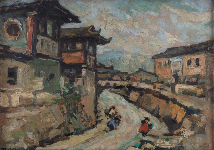 我的故乡 胡一川 52.8cm×73.5cm 1983年 布纹纸油画