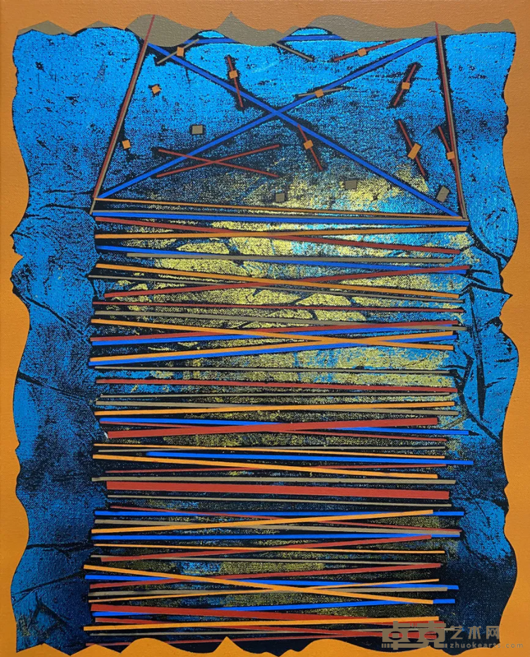 《一堆》 50x40cm 布面综合材料 2020.p 李家瑞 50x40cm 2020 布面综合材料