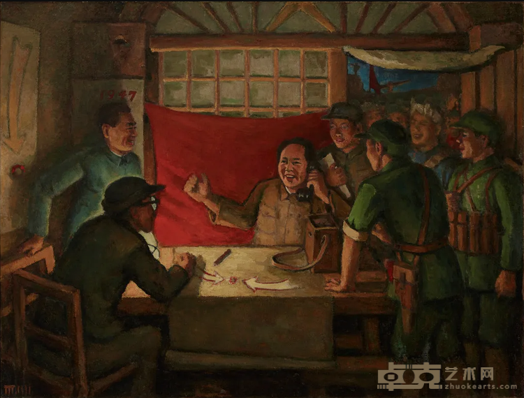 转折前夕 胡一川 131cm×170cm 1977年 布面油画