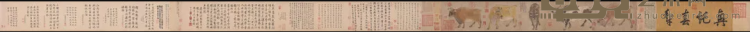 五牛图 唐 韩滉 20.8×139.8cm 手卷，黄麻纸本