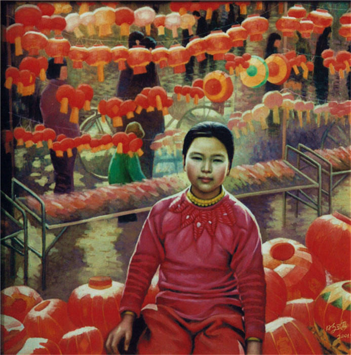 油画《好日子》130×120cm