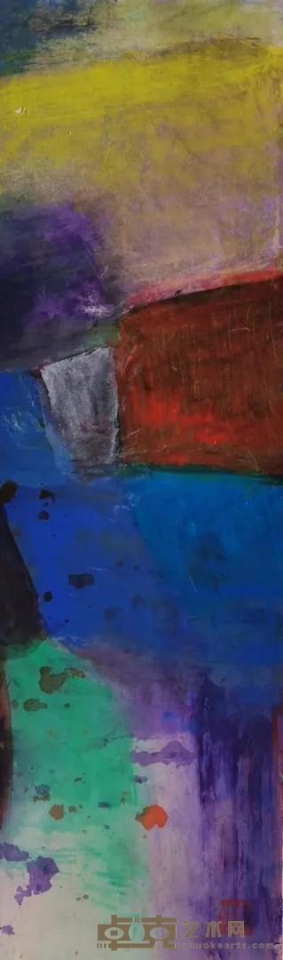 《抽象》 郑凯 13.8×47cm 2019-2020年 纸本设色