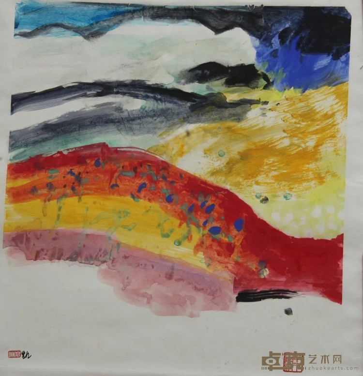 《塞外》 郑凯 52×57cm 2019-2020年 纸本设色
