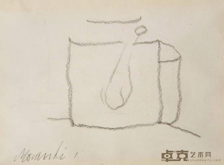 Natura morta(静物) 乔治·莫兰迪 1963 纸上铅笔