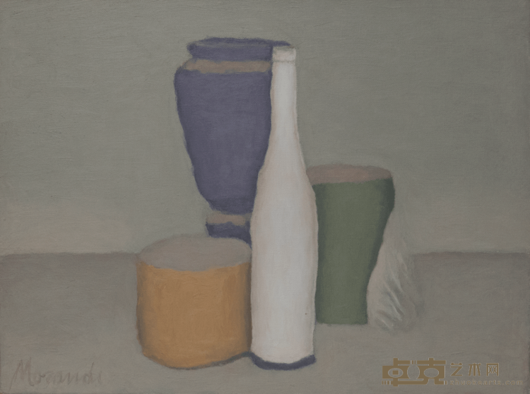 Natura morta(静物) 乔治·莫兰迪 1960 布面油画