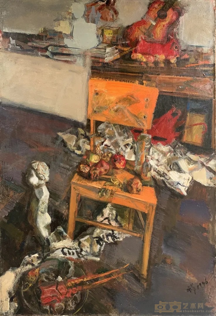 《画室静物》 杨参军 117x80cm 1998年 布面油画