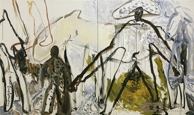 《人马乾坤》 胡朝阳 220x350cm 2018年 丙烯