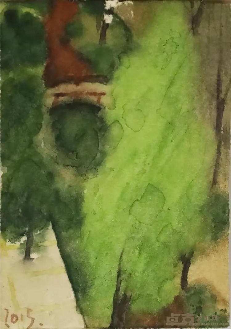 《窗外》 蒋之龙 14x20cm 2013年
