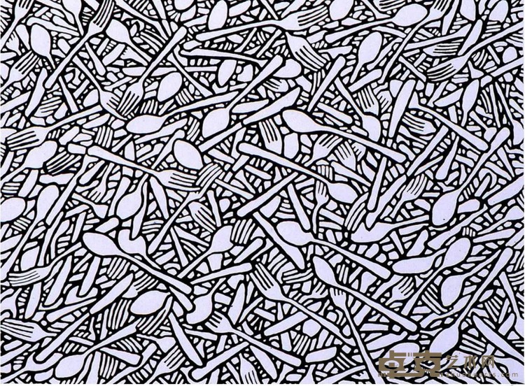 《自助餐厅#2》 顾雄 172cm x226cm 1994年 布面丙烯